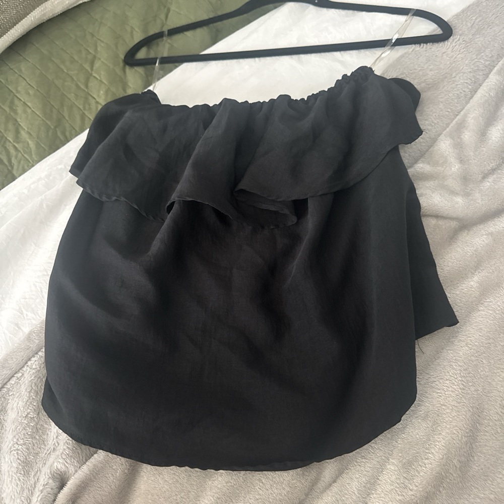 Stella Laguna Beach Black Ruffle Tank Top